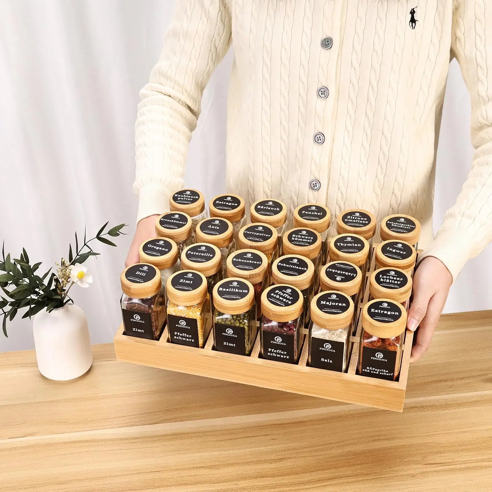 Spice Rack & Jar Set