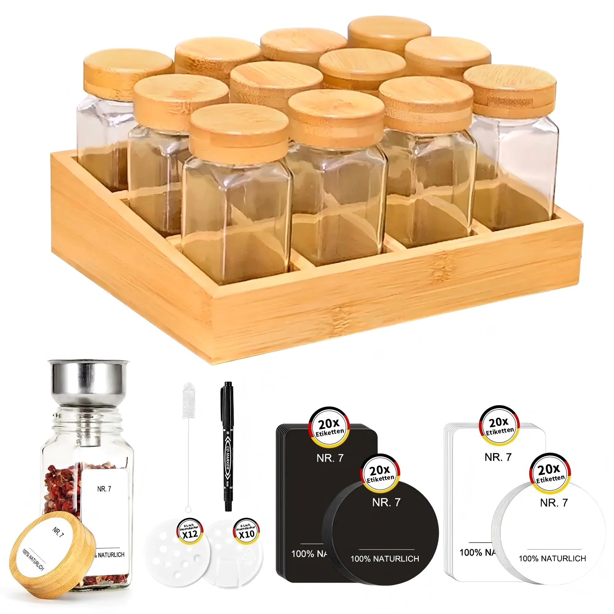 Spice Rack & Jar Set