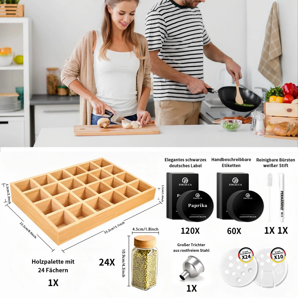 Spice Rack & Jar Set