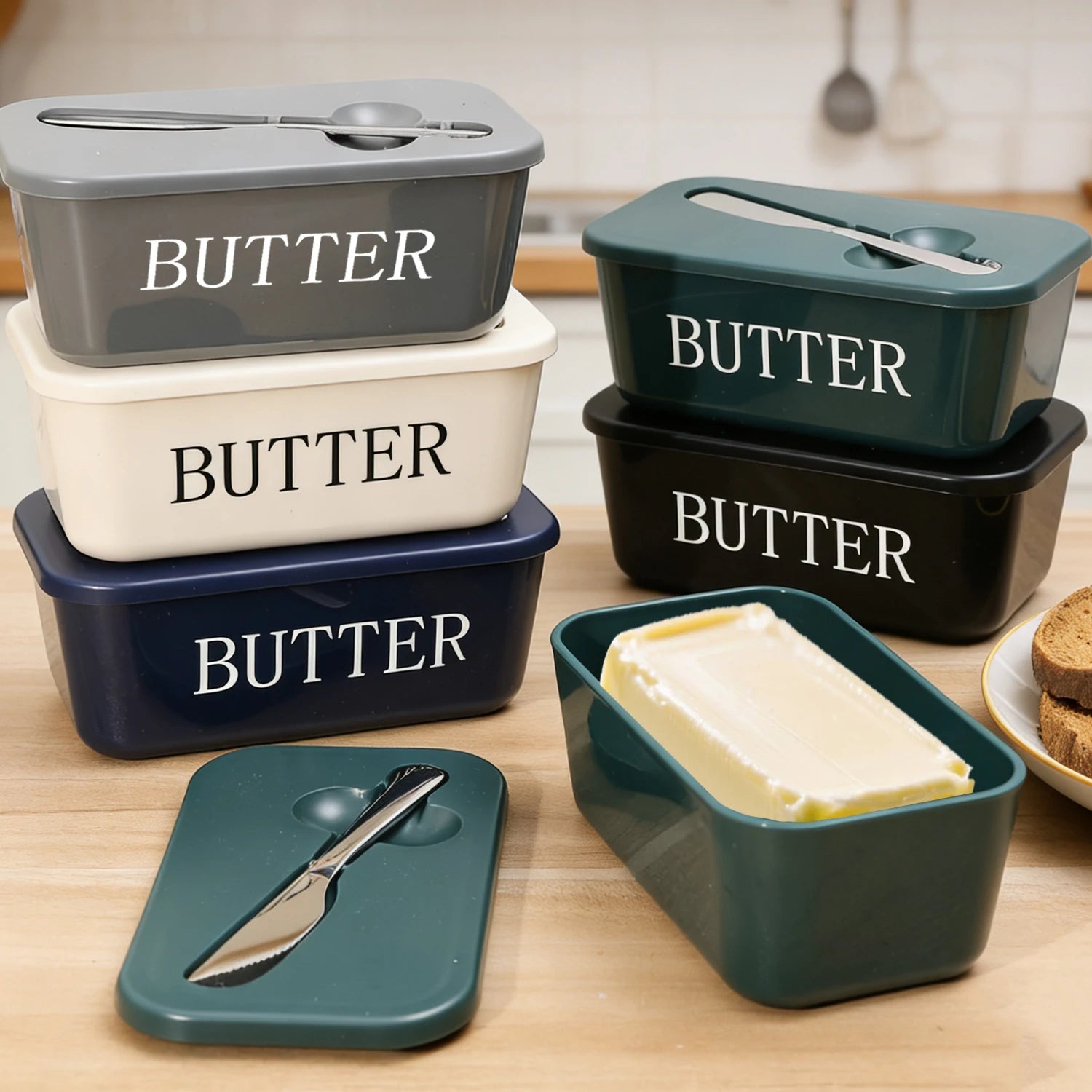 Butter Dish & Knife