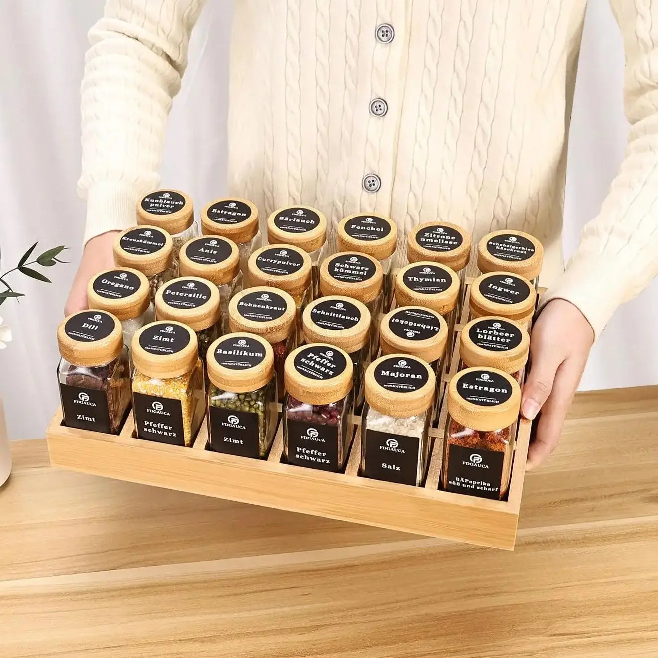 Spice Rack & Jar Set
