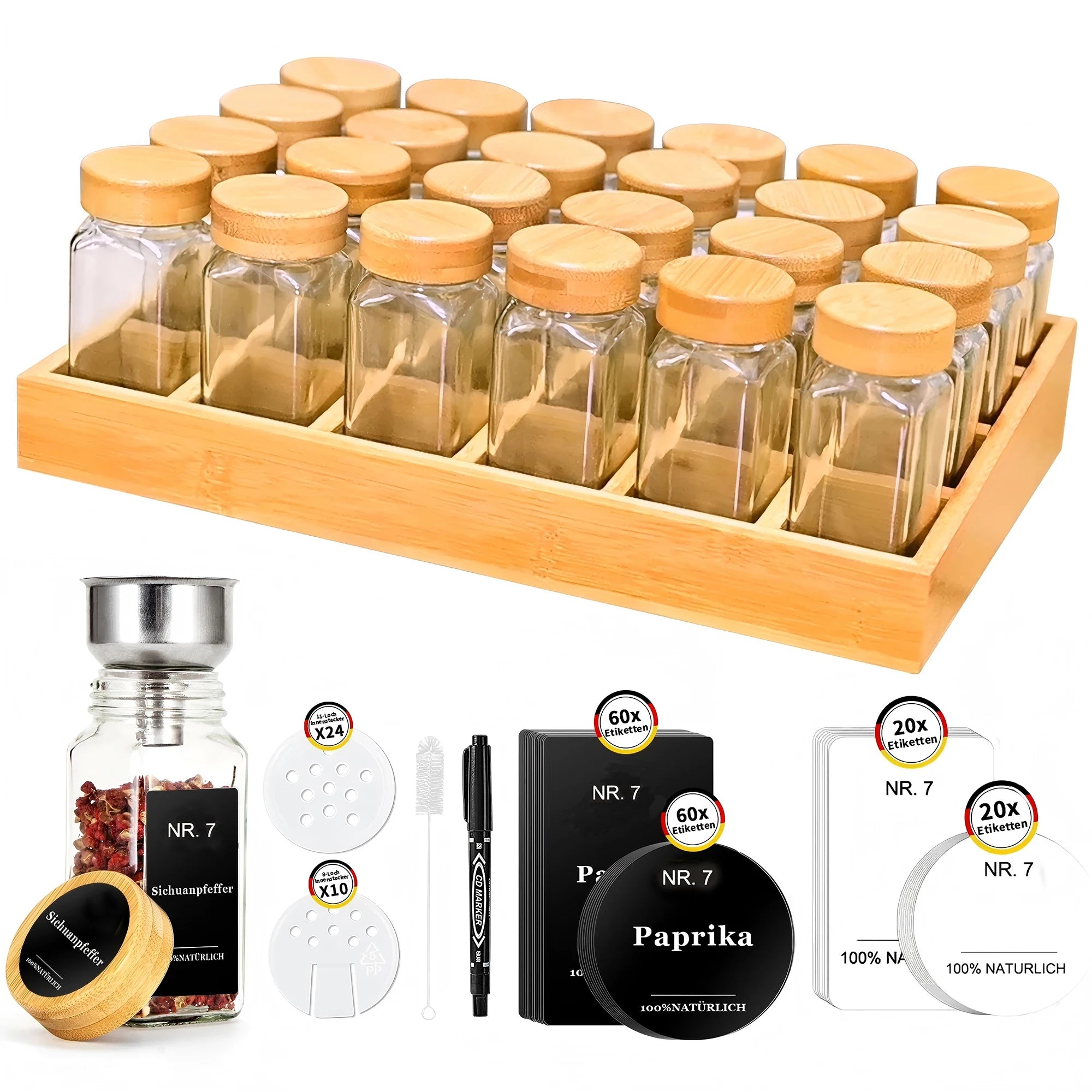 Spice Rack & Jar Set