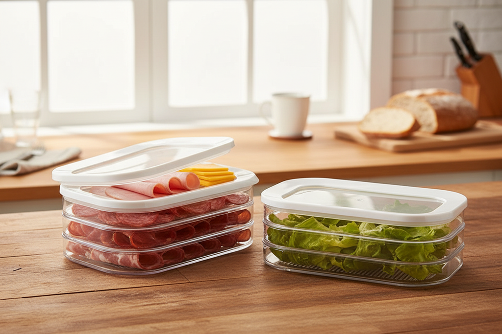 Stackable Meat & Deli Container - lifestyle